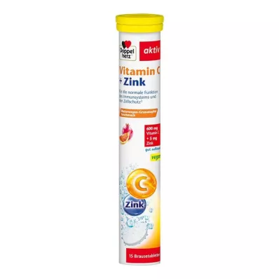 DOPPELHERZ Comprimidos efervescentes de vitamina C+Zinco, 15 unid DOPPELHERZ Comprimidos efervescentes de vitamina C+Zinco, 15 unid