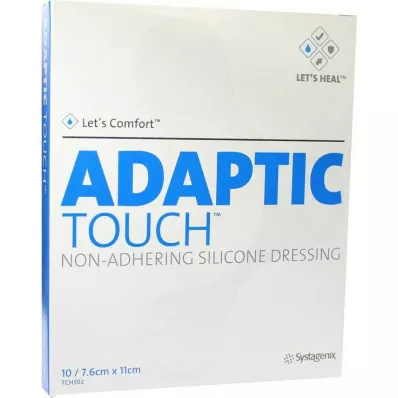 ADAPTIC Penso de silicone não aderente para feridas Touch 7,6x11 cm, 10 unidades