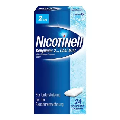 NICOTINELL Goma de mascar 2 mg Cool Mint (sabor menta), 24 unidades NICOTINELL Goma de mascar 2 mg Cool Mint (sabor menta), 24 unidades