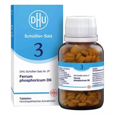 DHU Sal de Schüßler número 3 comprimidos Ferrum fosforicum D6 (420 peças) DHU Sal de Schüßler número 3 comprimidos Ferrum fosforicum D6 (420 peças)