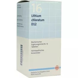 BIOCHEMIE DHU 16 Clorato de lítio D 12 comprimidos, 420 unid