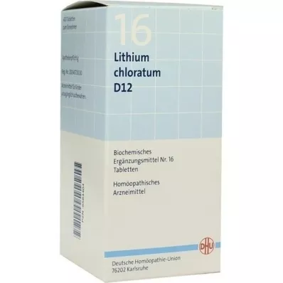BIOCHEMIE DHU 16 Clorato de lítio D 12 comprimidos, 420 unid