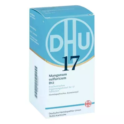 BIOCHEMIE DHU 17 Manganum sulfuricum D 12 comprimidos, 420 unid BIOCHEMIE DHU 17 Manganum sulfuricum D 12 comprimidos, 420 unid
