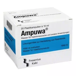 AMPUWA Ampolas de plástico para injeção/infusão, 20X10 ml