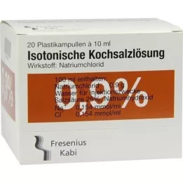 KOCHSALZLÖSUNG Solução injetável 0,9% Pl.Fresenius, 20X10 ml
