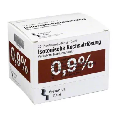 KOCHSALZLÖSUNG Solução injetável 0,9% Pl.Fresenius, 20X10 ml