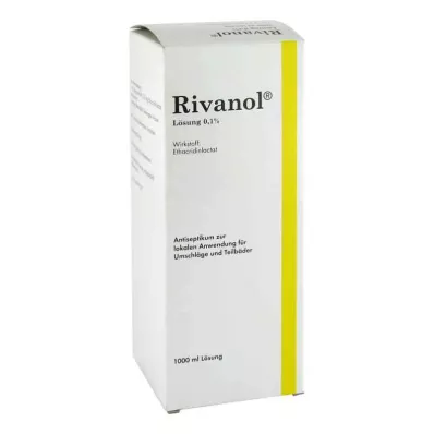 RIVANOL Solução 0,1%, 1000 ml RIVANOL Solução 0,1%, 1000 ml
