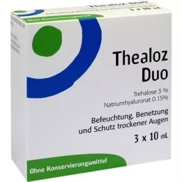THEALOZ Colírio Duo, 3X10 ml