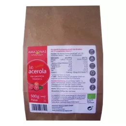 ACEROLA Vitamina C em pó 100% pura, orgânica e natural, 500 g