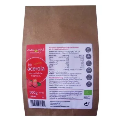 ACEROLA Vitamina C em pó 100% pura, orgânica e natural, 500 g ACEROLA Vitamina C em pó 100% pura, orgânica e natural, 500 g
