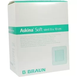 ASKINA Penso macio para feridas 9x10 cm estéril, 50 unidades