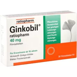 GINKOBIL-ratiopharm 40 mg comprimidos revestidos por película, 30 unid