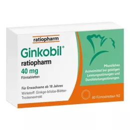 GINKOBIL-ratiopharm 40 mg comprimidos revestidos por película, 60 unid