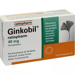 GINKOBIL-ratiopharm 40 mg comprimidos revestidos por película, 120 unidades