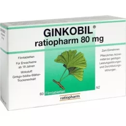 GINKOBIL-ratiopharm 80 mg comprimidos revestidos por película, 60 unid