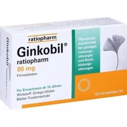 GINKOBIL-ratiopharm 80 mg comprimidos revestidos por película, 120 unidades