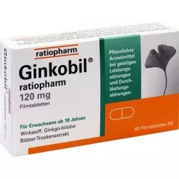 GINKOBIL-ratiopharm 120 mg comprimidos revestidos por película, 60 unid