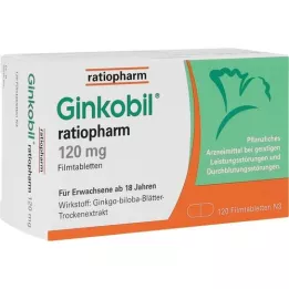 GINKOBIL-ratiopharm 120 mg comprimidos revestidos por película, 120 unid