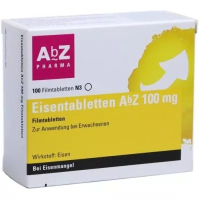 EISENTABLETTEN AbZ 100 mg comprimidos revestidos por película, 100 unid