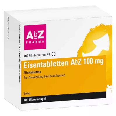 EISENTABLETTEN AbZ 100 mg comprimidos revestidos por película, 100 unid