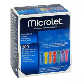 MICROLET Lancetas coloridas, 200 pcs