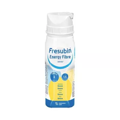 Fresubin Energy Fiber Drink Garrafa para beber banana, 4x200 ml Fresubin Energy Fiber Drink Garrafa para beber banana, 4x200 ml