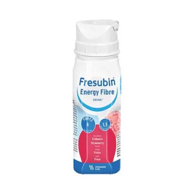 Fresubin Energy Fiber Drink Frasco para beber morango, 4x200 ml Fresubin Energy Fiber Drink Frasco para beber morango, 4x200 ml