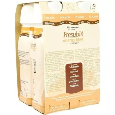 FRESUBIN ENERGY Fibra DRINK Frasco de chocolate, 4X200 ml