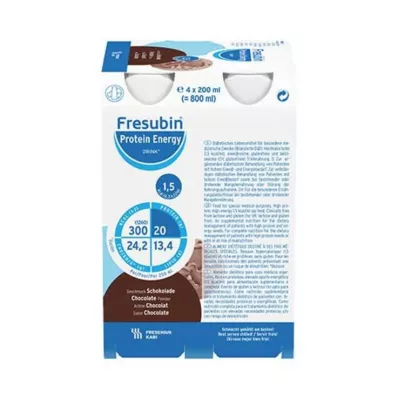 Fresubin Protein Energy Drink Garrafa de Chocolate, 4X200 ml Fresubin Protein Energy Drink Garrafa de Chocolate, 4X200 ml