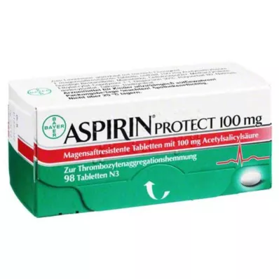 Aspirina Protect 100 mg comprimidos gastrorresistentes, 98 unidades Aspirina Protect 100 mg comprimidos gastrorresistentes, 98 unidades