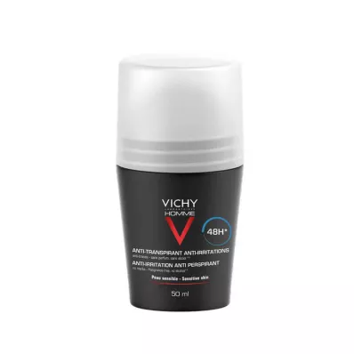 VICHY HOMME Desodorizante roll-on para peles sensíveis, 50 ml