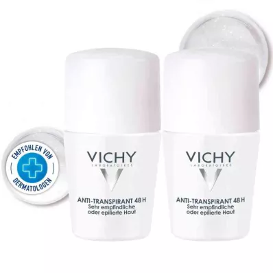 VICHY DEO Roll-on Sensitive Antitrans.48h Doublep., 2X50 ml VICHY DEO Roll-on Sensitive Antitrans.48h Doublep., 2X50 ml