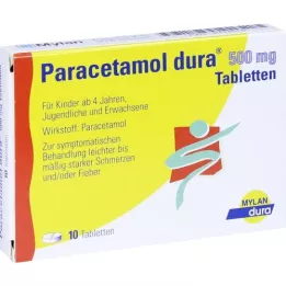 PARACETAMOL Dura 500 mg comprimidos, 10 unid