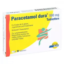 PARACETAMOL Dura 500 mg comprimidos, 10 unid