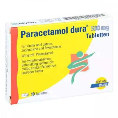 PARACETAMOL Dura 500 mg comprimidos, 10 unid