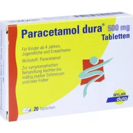 PARACETAMOL Dura 500 mg comprimidos, 20 unidades