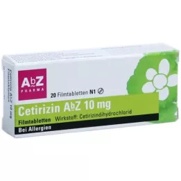 CETIRIZIN AbZ 10 mg comprimidos revestidos por película, 20 unidades