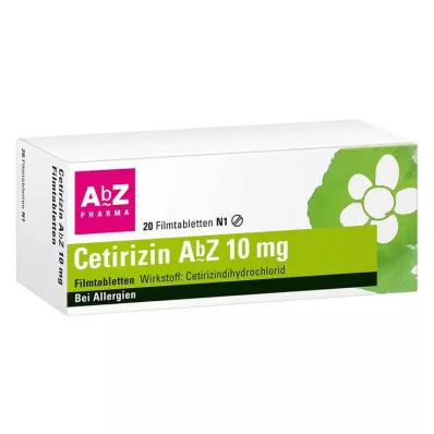 Cetirizina AbZ 10 mg comprimidos revestidos por película, 20 unidades Cetirizina AbZ 10 mg comprimidos revestidos por película, 20 unidades