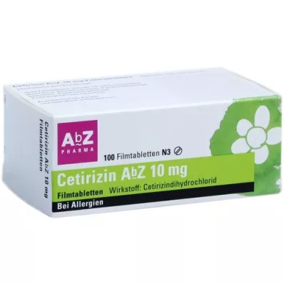 CETIRIZIN AbZ 10 mg comprimidos revestidos por película, 100 unid