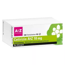 CETIRIZIN AbZ 10 mg comprimidos revestidos por película, 100 unid