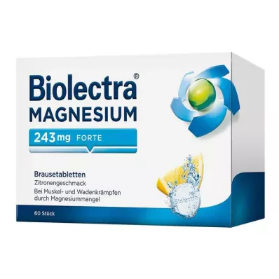 Biolectra® MAGNESIUM 243 mg comprimidos efervescentes fortes sabor limão, 60 unid Biolectra® MAGNESIUM 243 mg comprimidos efervescentes fortes sabor limão, 60 unid