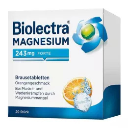 BIOLECTRA Magnésio 243 mg forte Orange comprimidos efervescentes, 20 unid