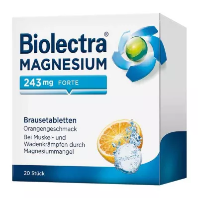 BIOLECTRA Magnésio 243 mg forte Orange comprimidos efervescentes, 20 unid