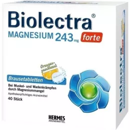 BIOLECTRA Magnésio 243 mg forte Orange Effervescent Tablets, 40 Capsules
