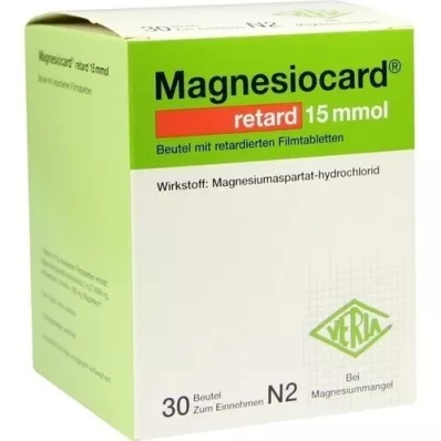 MAGNESIOCARD saqueta de retard 15 mmol com película de retard, 30 unid