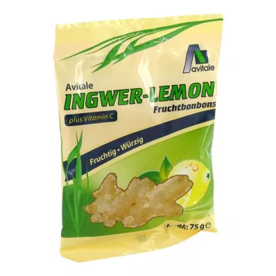 Doces de gengibre e limão + vitamina C, 75 g