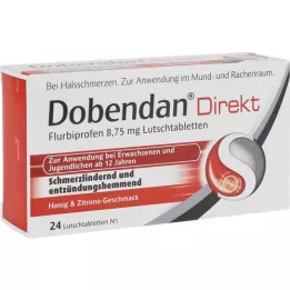 DOBENDAN Pastilhas Direct Flurbiprofen 8,75 mg, 24 unid