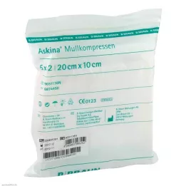 ASKINA Compressas de gaze 10x20 cm estéreis, 5X2 peças
