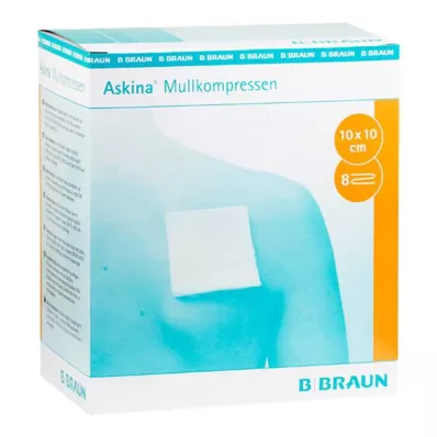 ASKINA Compressas de gaze 10x10 cm esterilizadas, 25X2 unidades