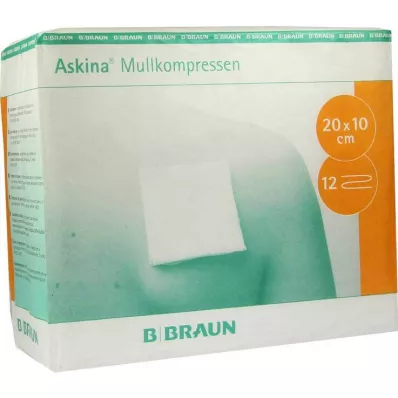 ASKINA Compressas de gaze 10x20 cm não esterilizadas 12 vezes, 100 pcs ASKINA Compressas de gaze 10x20 cm não esterilizadas 12 vezes, 100 pcs